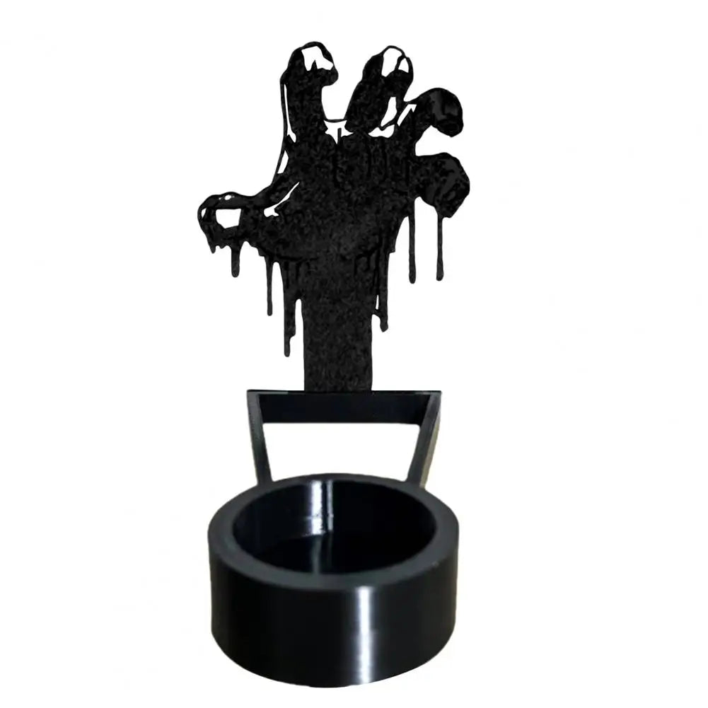 Halloween Shadow Candle Holder Spooky Grim Reaper Candlestick Pumpkin Bat Witch Ghost Shadow Tealight Candle Stand Home Decor
