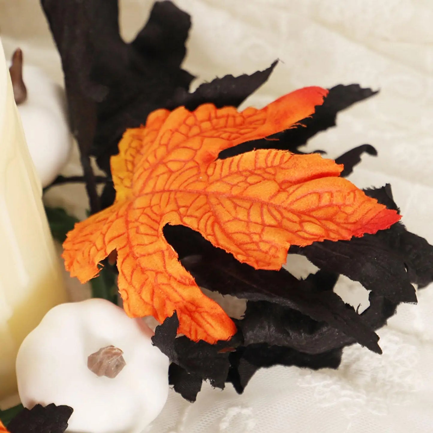 Halloween Candle Wreath Home Decoration for Thanksgiving Party Supplies Fall