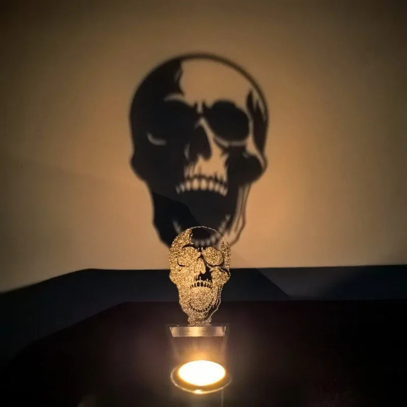 Halloween Spooky Candle Holder - Unique Table Decoration, Scary & Fun Desk Decor, Centerpiece Shadow Holder Parties Spooky Decor