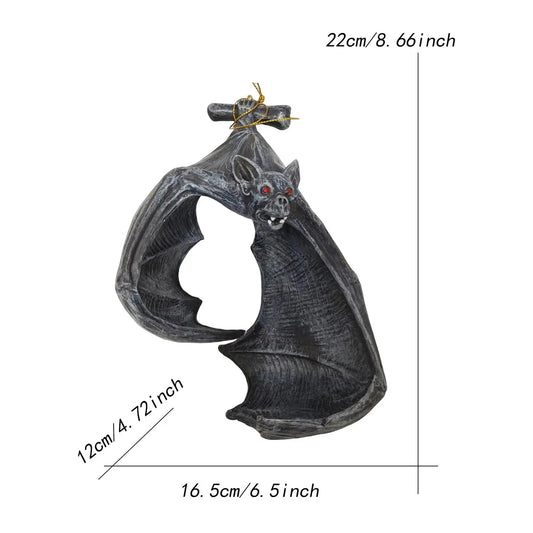 Bat Wall Tealight Holder Halloween Gothic Decorative Wall Sconce Candle Holder for Patio Bathroom Office Garden Living Room