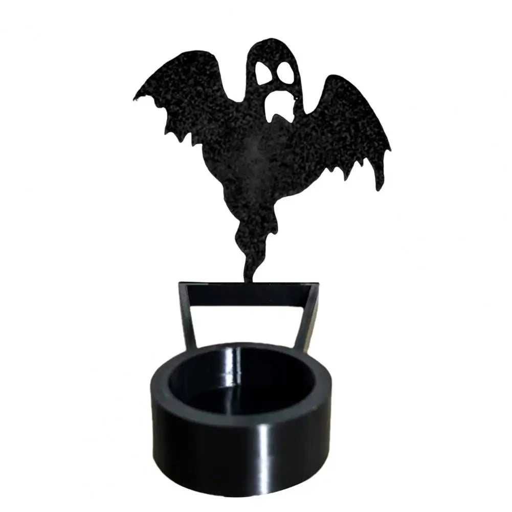 Halloween Shadow Candle Holder Spooky Grim Reaper Candlestick Pumpkin Bat Witch Ghost Shadow Tealight Candle Stand Home Decor