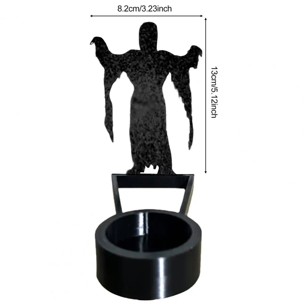 Halloween Shadow Candle Holder Spooky Grim Reaper Candlestick Pumpkin Bat Witch Ghost Shadow Tealight Candle Stand Home Decor