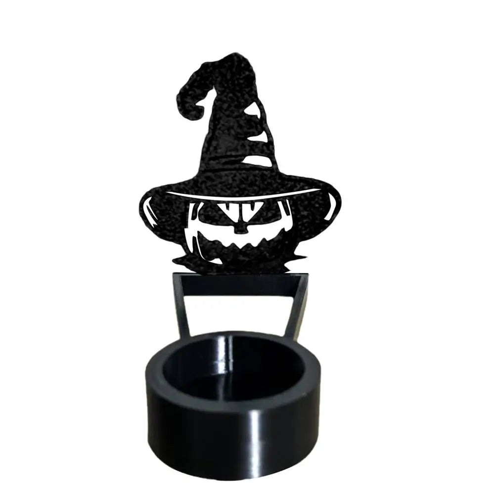 Halloween Shadow Candle Holder Spooky Grim Reaper Candlestick Pumpkin Bat Witch Ghost Shadow Tealight Candle Stand Home Decor
