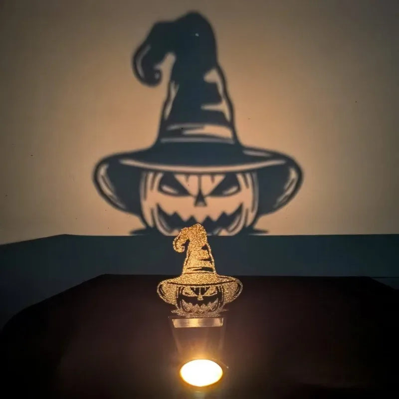 Halloween Spooky Candle Holder - Unique Table Decoration, Scary & Fun Desk Decor, Centerpiece Shadow Holder Parties Spooky Decor