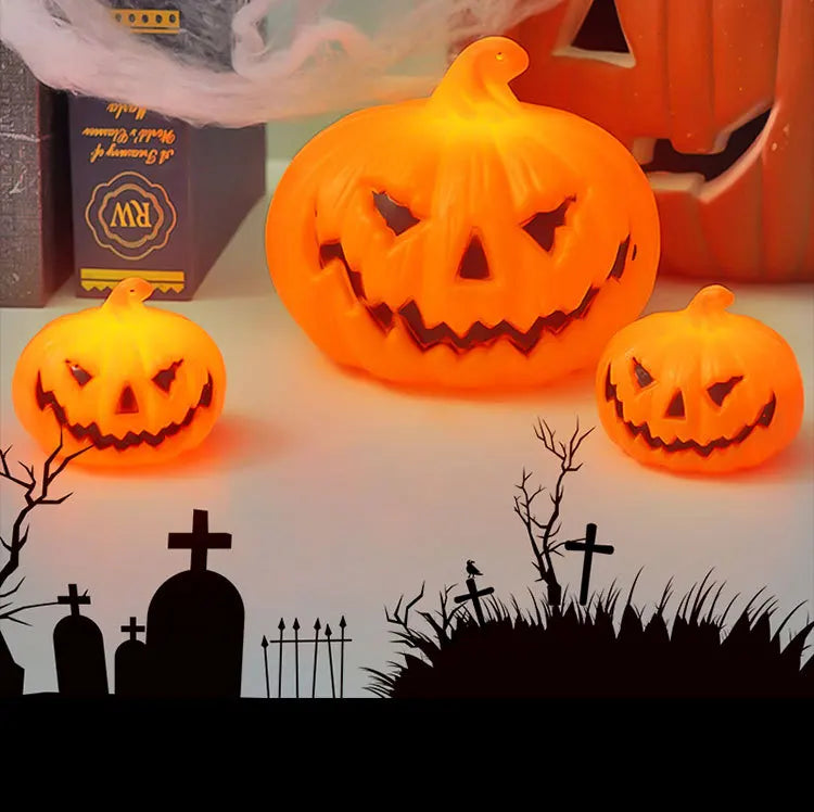 Halloween Pumpkin Lanterns, Home Decorations Candle Lights Halloween Party Fountains Haunted House Horror Props Children's Gifts