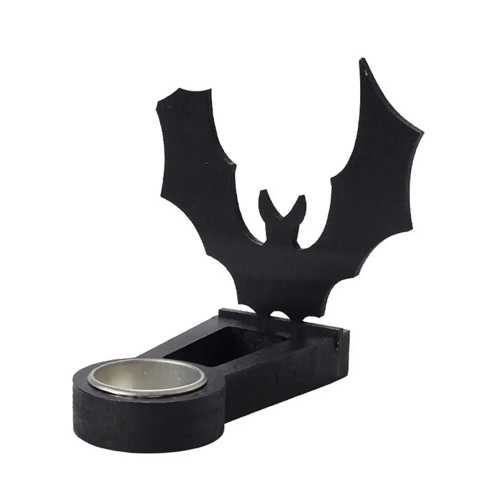 Black Halloween Candle Holder Multi-shape Iron Terror Shadow Projection Candlestick Party Supplies Halloween Decoration
