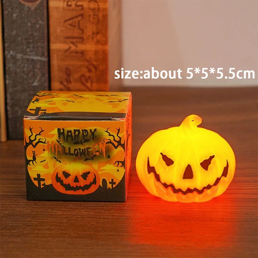 Halloween Pumpkin Lanterns, Home Decorations Candle Lights Halloween Party Fountains Haunted House Horror Props Children's Gifts